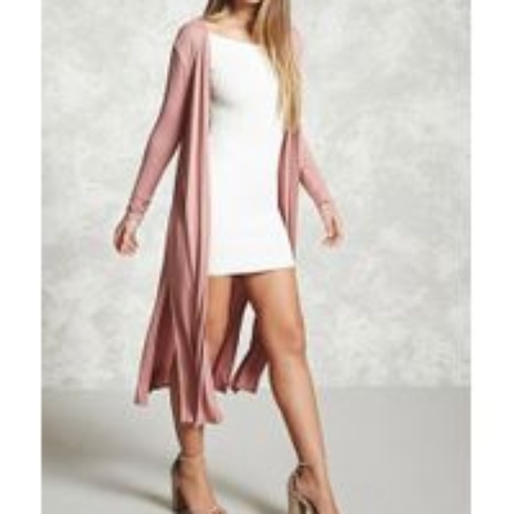 *SOLD* Forever 21 Longline Open Front Cardigan - Picture 8 of 8